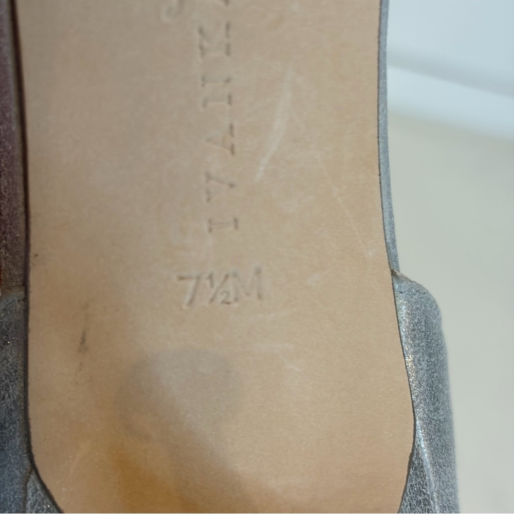 Ivanka Trump Silver Suede Nanci 3 Inch Embellished Heels Size 7 1/2 M - Picture 6 of 12